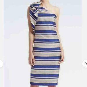Banana Republic Blue and Cream Striped Dress